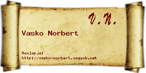 Vasko Norbert névjegykártya
