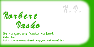norbert vasko business card